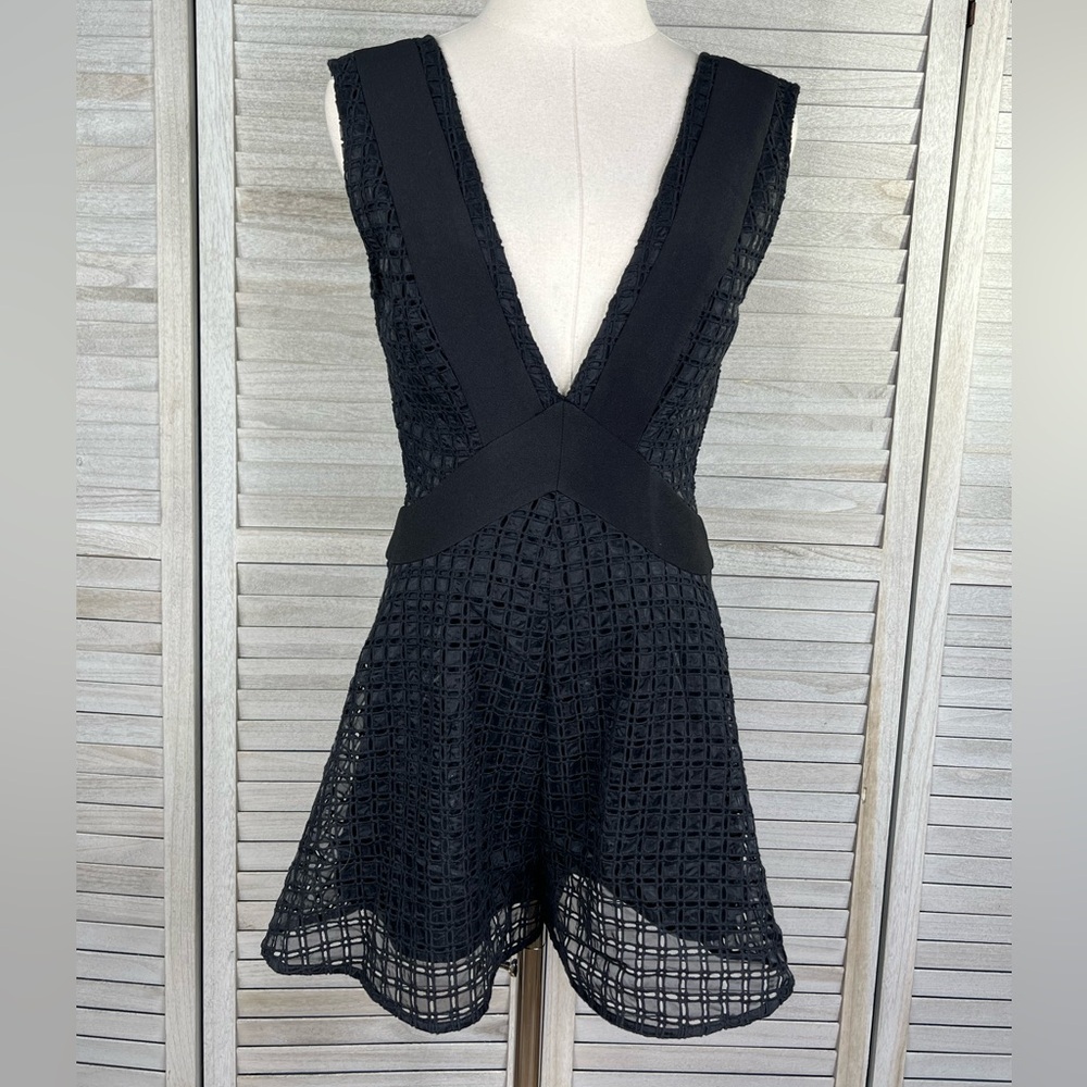 FINDERS KEEPERS Black Lace Romper-Small